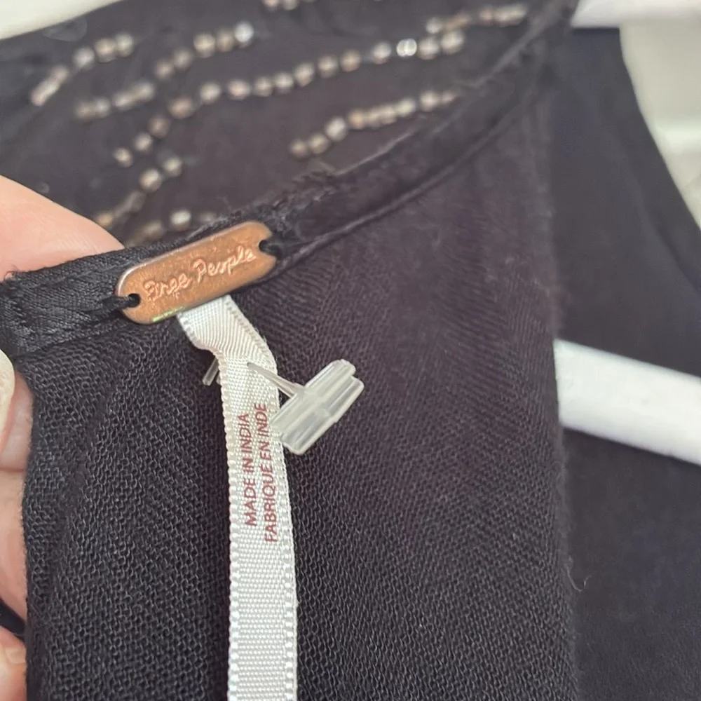 Free People Shine Like The Stars Beaded Mini Dress Size M - Picture 12 of 14